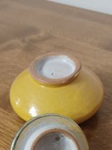 Pot céramique et décor métal argenté style oriental