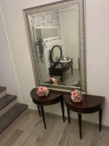 Coiffeuse et chevets vintage acajou