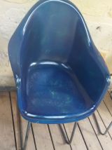 Lot de 6 fauteuils coque résine style Eames