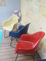 Lot de 6 fauteuils coque résine style Eames
