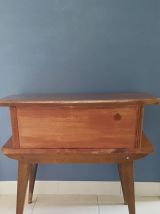 Table de chevet vintage, pied compas