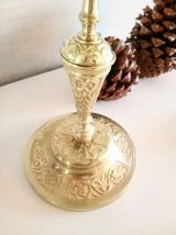 Paire de bougeoirs en laiton