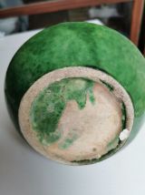 Cruche vert vintage, hauteur 17, 5 cm.