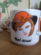 Ensemble tasses et pot Vintage