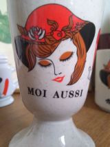 Ensemble tasses et pot Vintage