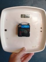 Horloge vintage céramique pendule silencieuse carrée Zalmtag