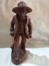 2 STATUETTES en TERRE CUITE signée Françis Lascour 