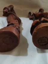 2 STATUETTES en TERRE CUITE signée Françis Lascour 