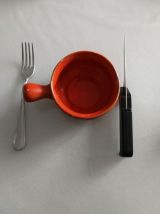 4 poêlons orange Vintage 