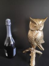 statuette hibou en laiton