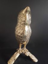 statuette hibou en laiton