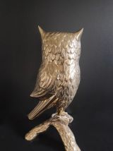 statuette hibou en laiton
