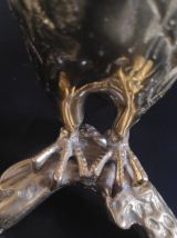 statuette hibou en laiton