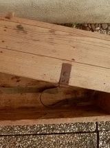 caisse  a outils en bois , vintage