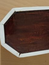 Boîte à bijoux en bois, os et nacre