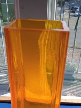 vase orange vintage carré 