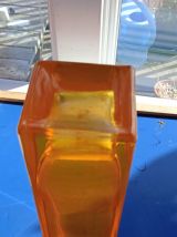 vase orange vintage carré 