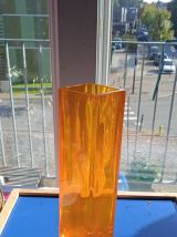 vase orange vintage carré 
