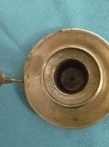 bougeoir laiton avec poignée, vintage