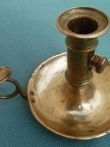 bougeoir laiton avec poignée, vintage
