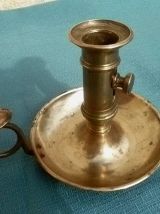 bougeoir laiton avec poignée, vintage