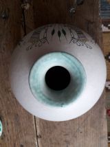 Vase vintage rond en céramique italienne