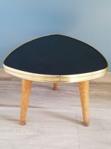 Porte plante vintage,tripode, guéridon noir 