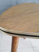 Grand porte plante vintage en formica,tripode