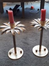 2 bougeoirs palmiers des années 50/60