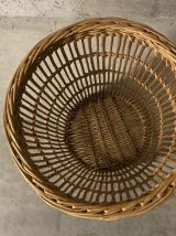 Corbeille à papiers en rotin