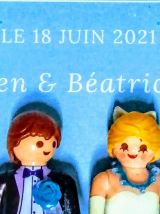 Cadre Playmobil, mariage, noms, date, personnalisable