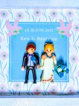 Cadre Playmobil, mariage, noms, date, personnalisable