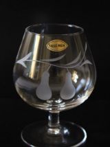 6 verres Cognac cristal gravé main