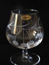 6 verres Cognac cristal gravé main
