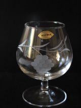6 verres Cognac cristal gravé main