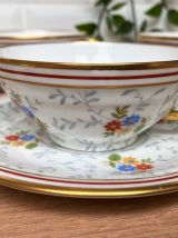 Set de 5 tasses et sous-tasses Bernardaud Limoges