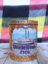 Ancienne boite en tôle lithographiée (Uncle ben's rice)