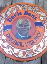Ancienne boite en tôle lithographiée (Uncle ben's rice)
