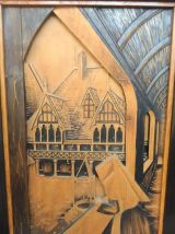 Tableau en bois sculpté - Les hospices de Beaune 