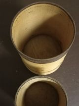 Lot de mesures à grains en bois et métal