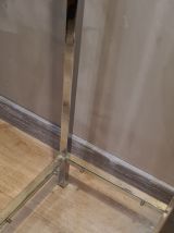 sellette 1970 chrome et laiton ;verre dans le style bagué , 