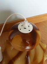 Suspension tulipe en opaline couleur caramel