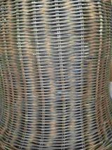 Grande suspension en osier vintage