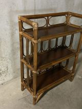 Etagère en rotin années 60