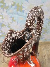 Grand vase en céramique émaillée (style Vallauris)