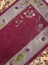Tapis ancien Chinois Art Deco fait main, 1B700
