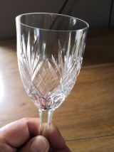 Lot de 8 (ou 6) verres à apéritif en cristal