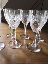 Lot de 8 (ou 6) verres à apéritif en cristal