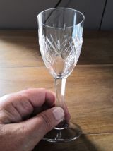 Lot de 8 (ou 6) verres à apéritif en cristal