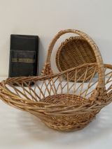 Joli panier / corbeille en rotin osier